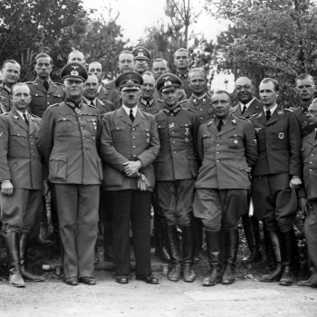 Hitler And Staff. Wilhelm Bruckner - Hitler's Personal Photographer - Far Left